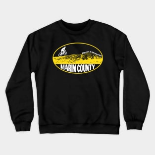 Mountain Biking on Mount Tamalpais Marin County Crewneck Sweatshirt